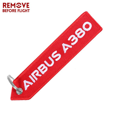 AIRBUS A380 Embroidery Key Ring Chains THE AVIATOR